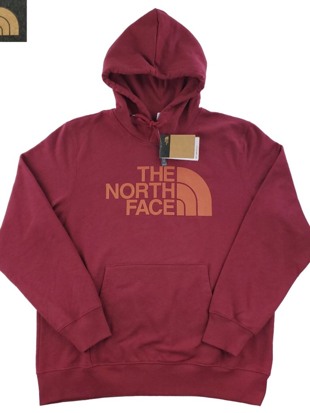 North Face Hoodie Fleece Circular Design Half Dome Pullover Men's XL NWT